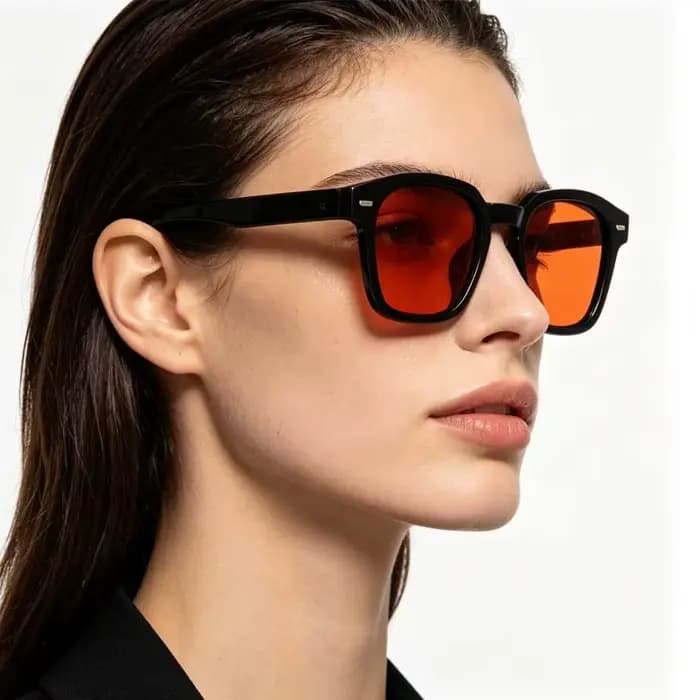 Lunettes de soleil rétro carrées pour femme