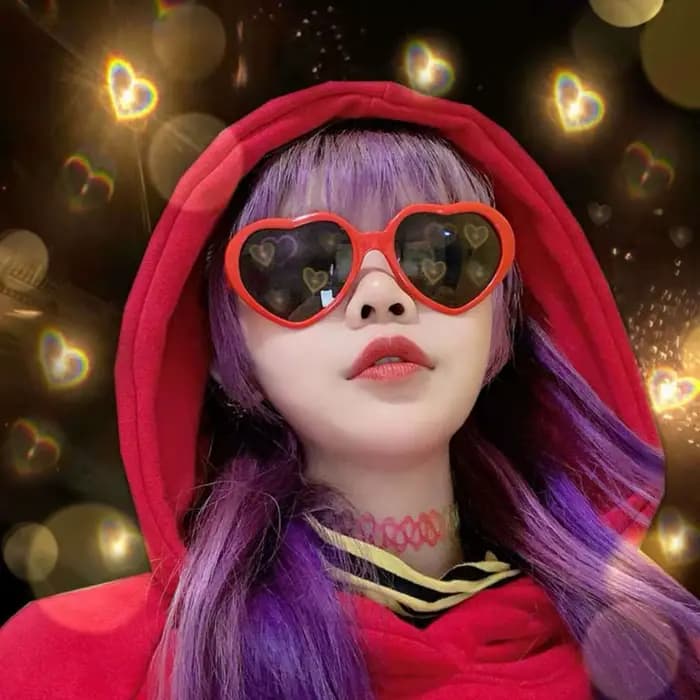 Lunettes à effets en forme de cœur d'amour pour femmes