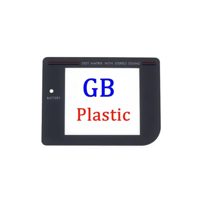 Lentille de protection d'écran en verre plastique, pour GB/GBA/GBC/Campaign/GBA SP/GBL