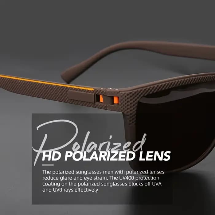 Lunettes de soleil polarisées à monture carrée