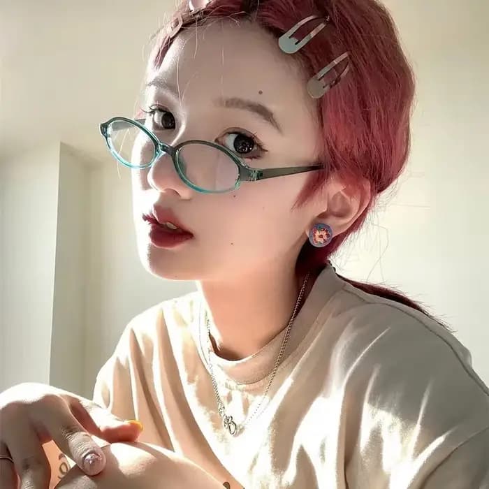 Y2K rétro ovale carré lunettes coloré petit cadre