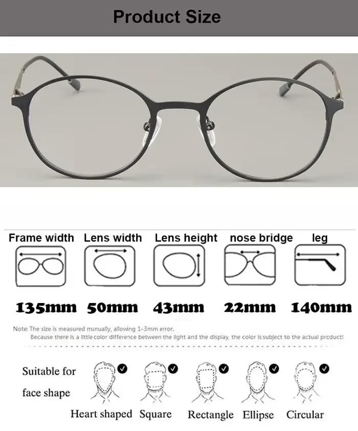 Lunettes à monture narvintage pour hommes et femmes