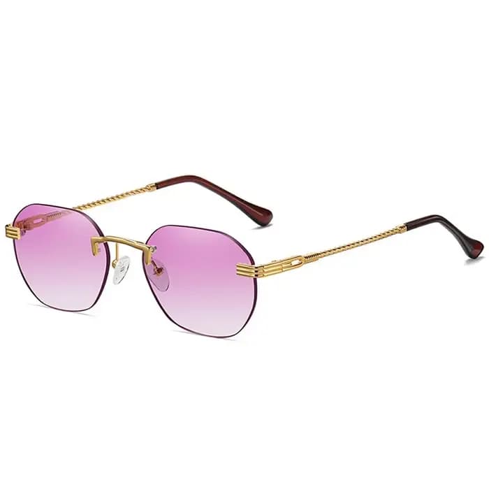 Lunettes de soleil rondes rétro en métal pour hommes et femmes