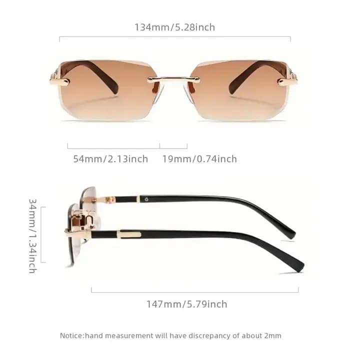 Lunettes de soleil sans bords pour hommes et femmes