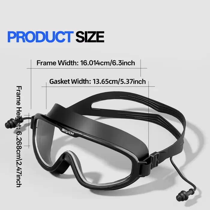 Lunettes de natation SCVCN à monture intégrale