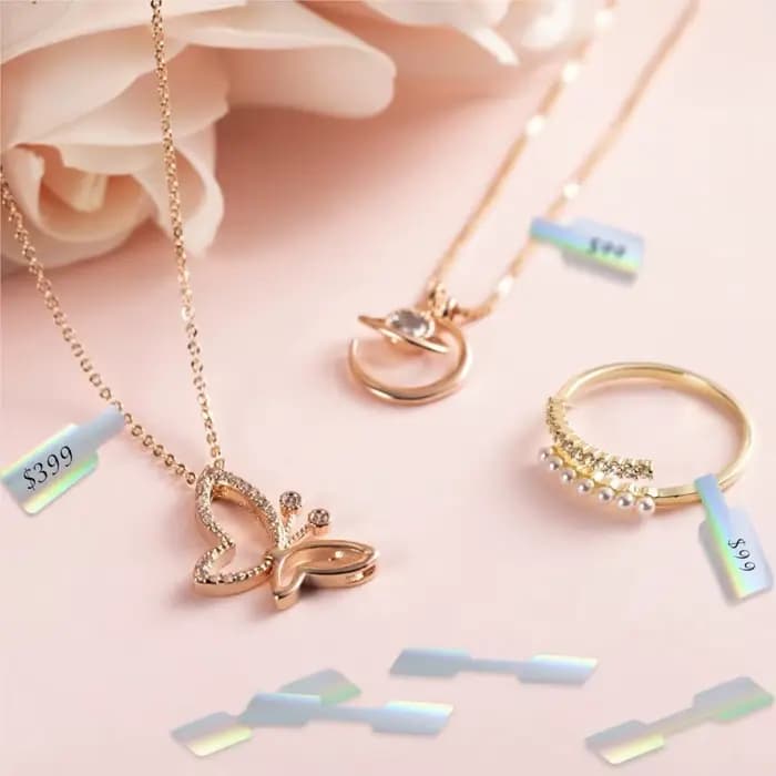 Étiquettes de prix en papier vierge, autocollants auto-adhésifs portables, étiquettes volantes pour bijoux, affichage de collier et de bague, emballage, vente en gros, 500 pièces par rouleau