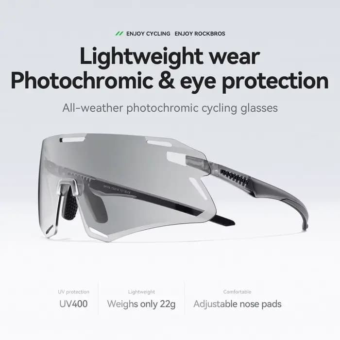 ROCKBROS lunettes de cyclisme photochromiques vélo