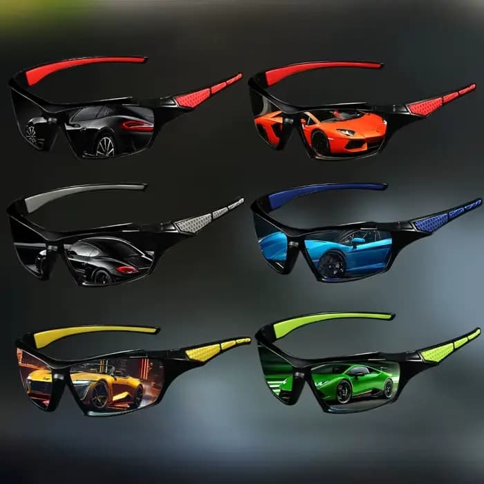 3/6 paires de lunettes colorées et tendance pour la photographie quotidienne et les fêtes