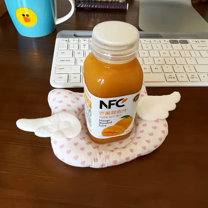 Sous-verre en coton coréen motif chat de dessin animé mignon à pois rétro, avec ailes d'ange, support de rangement pour bijoux et dessous de tasse à café