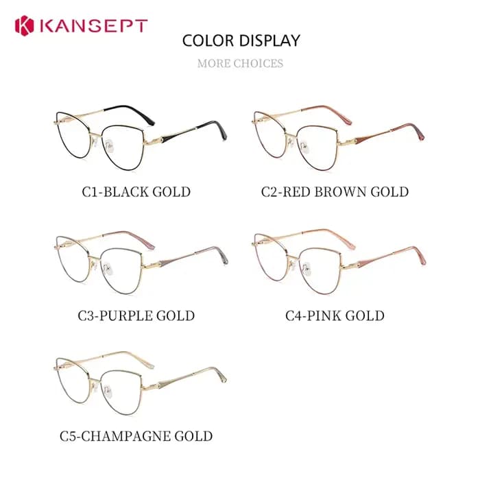 KANSEPT lunettes Femme lentilles optiques avec recette