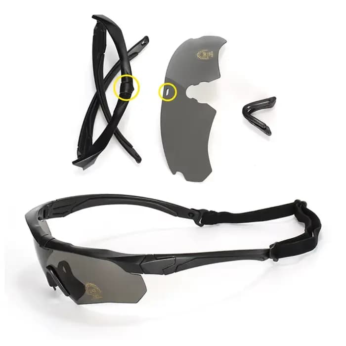 Nouvelles lunettes tactiques polarisées 3 lentilles ensemble