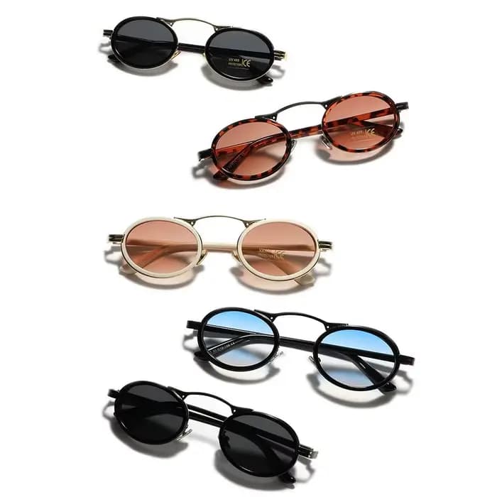 Lunettes de soleil ovales vintage pour femmes