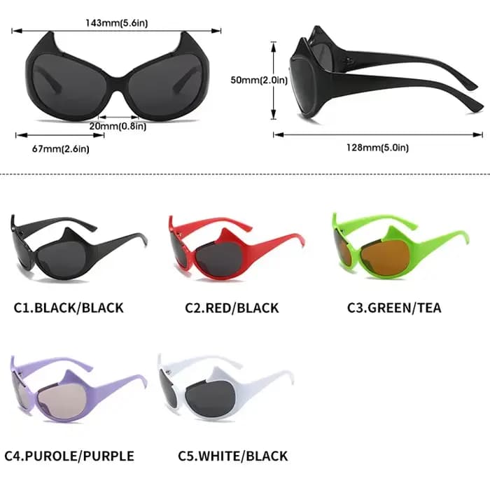 Lunettes de soleil œil de chat Gotham sexy pour femmes