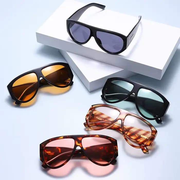 SO&EI Lunettes de soleil surdimensionnées teintées UV400