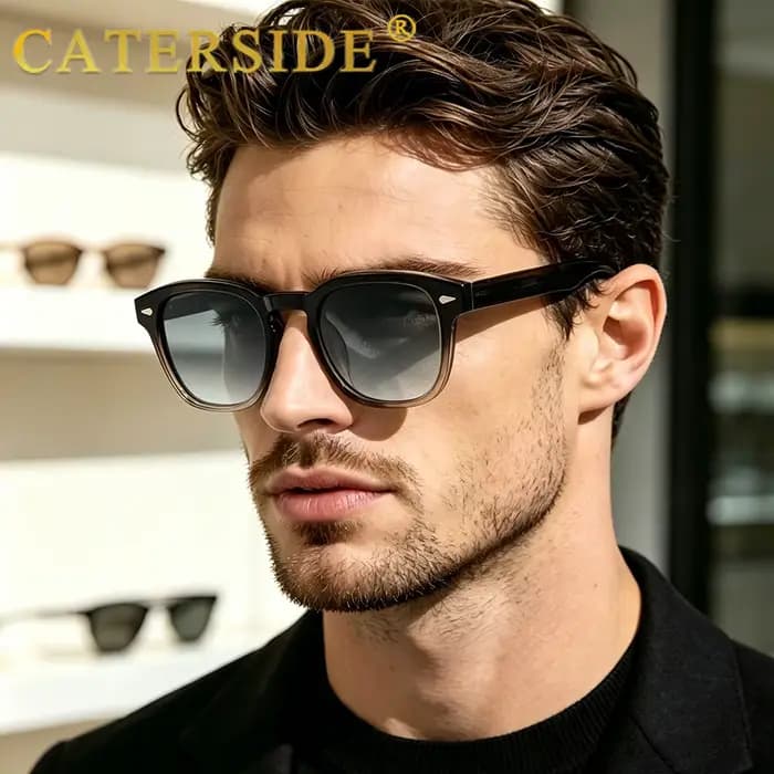 Lunettes de soleil rondes rétro CATERSIDE pour hommes