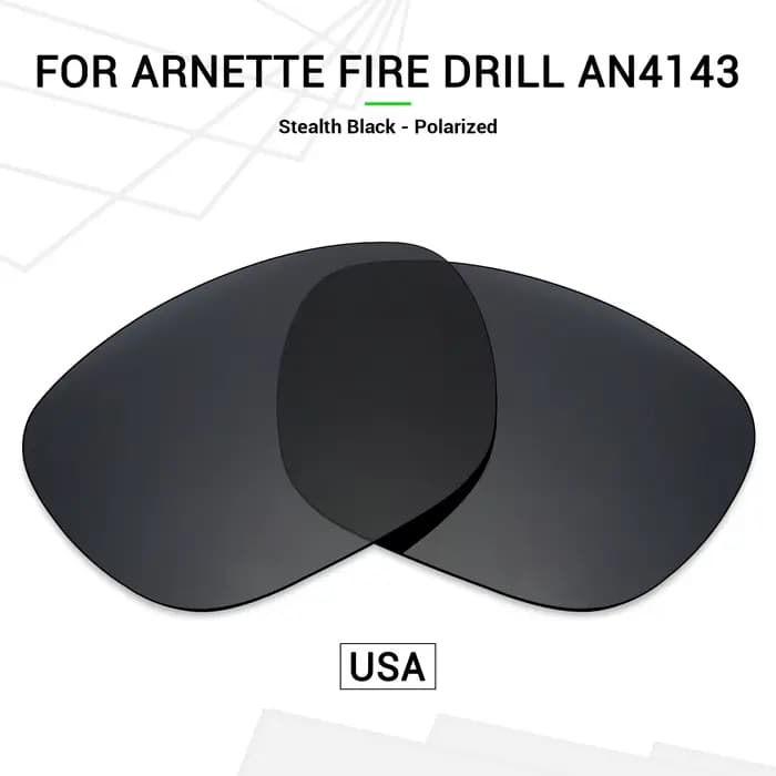 SNARK – verres de remplacement polarisés pour lunettes de soleil Arnette Fire Drill AN4143