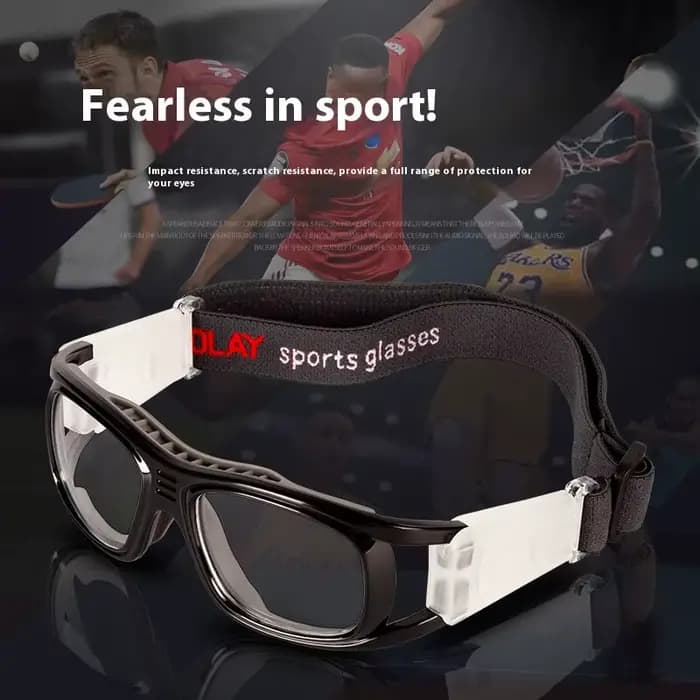 Lunettes de sport de basket-ball pour football – Verres interchangeables incassables – Protection UV compatible avec les prescription