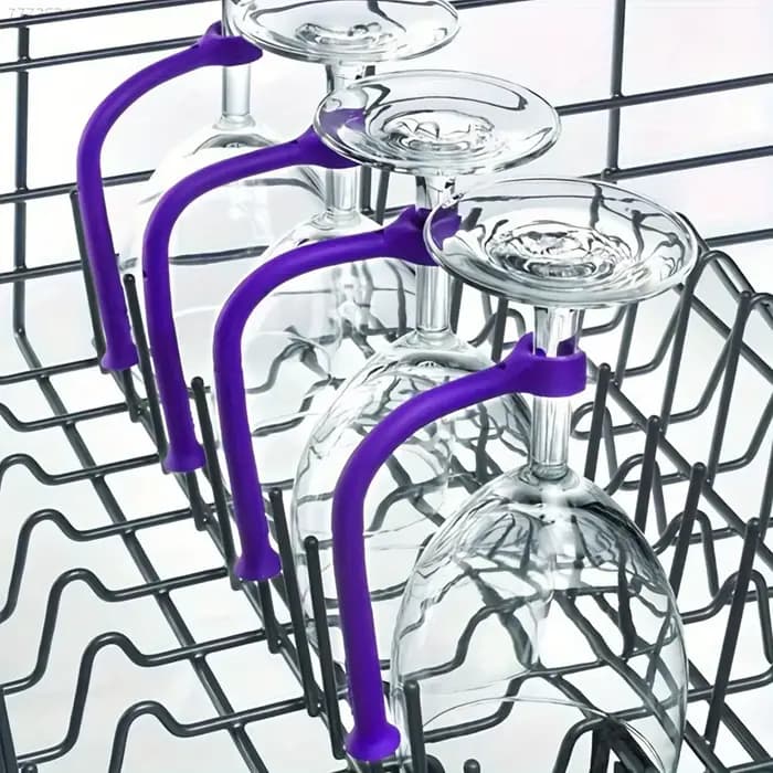 Supports flexibles pour verres à vin hauts, supports lavables au lave-vaisselle avec une poignée antidérapante, parfaits à utiliser avec des bouteilles de vin