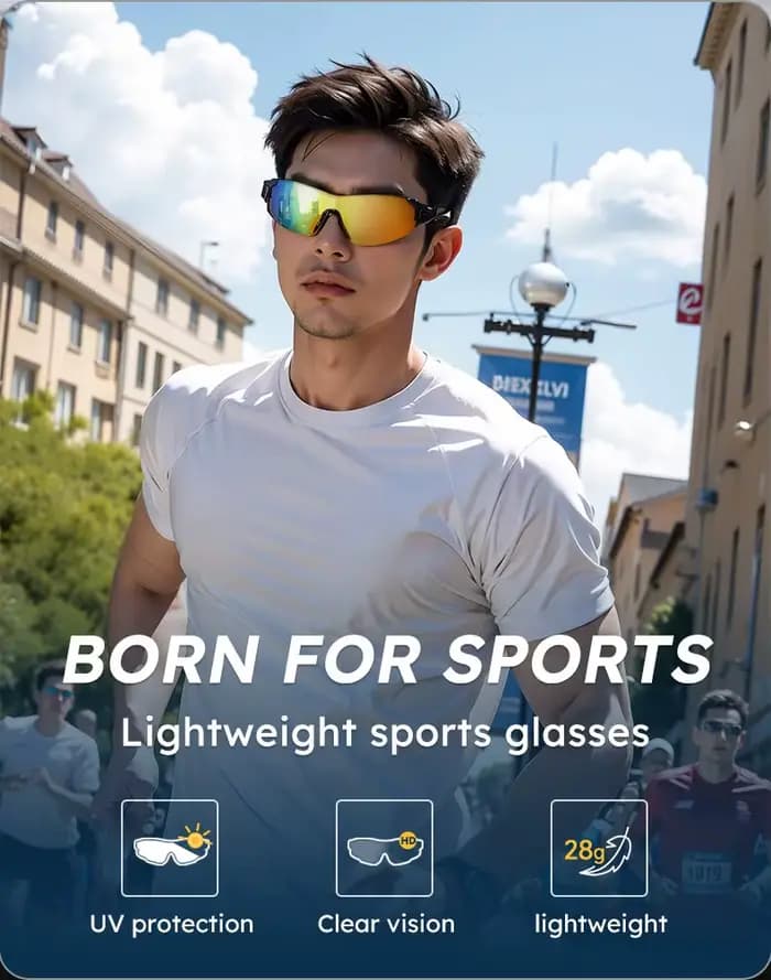 Obaolay-Lunettes de soleil de cyclisme pour hommes et femmes, sport de plein air, VTT, course à pied