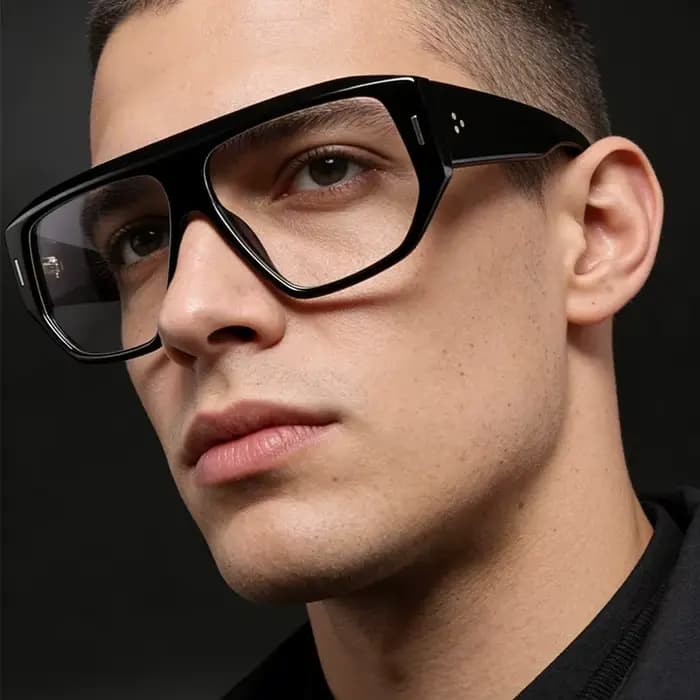 Marque de luxe concepteur épais acétate cadre surdimensionné pour hommes femmes à la mode optique-lunetterie élégant