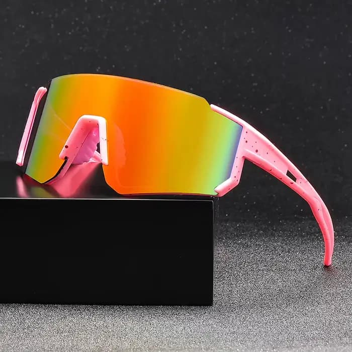 1 paire de lunettes de soleil de cyclisme tendance à grande monture