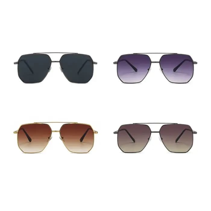 Lunettes de soleil multicolores à grande monture