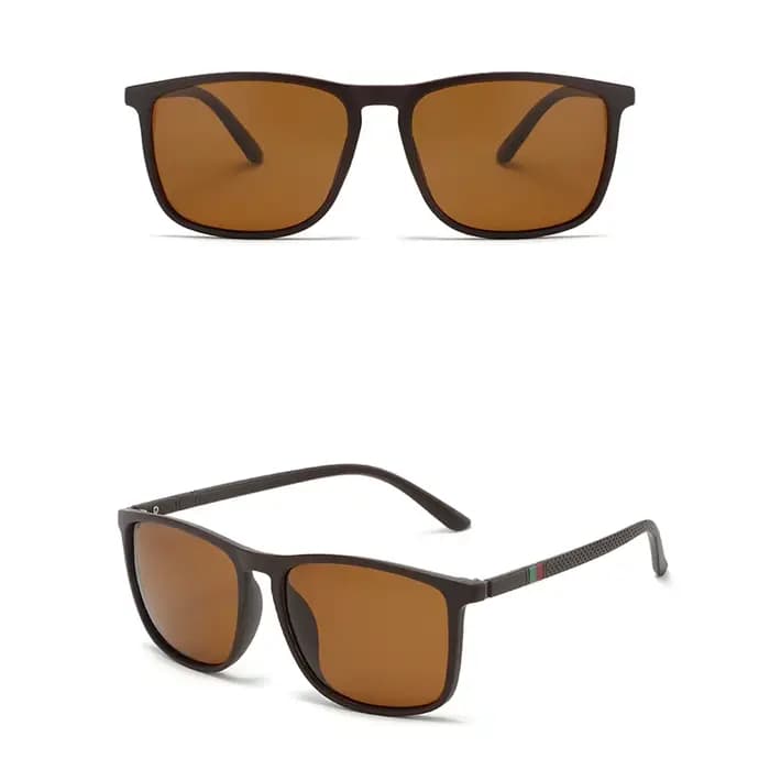 Lunettes de soleil polarisées vintage carrées de luxe UV400 pour hommes et femmes
