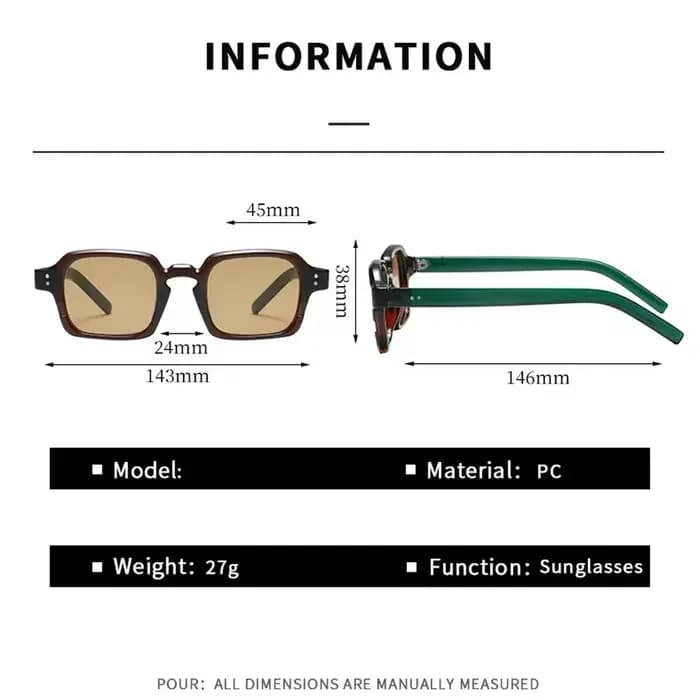 Lunettes de soleil carrées classiques rétro pour femmes et hommes