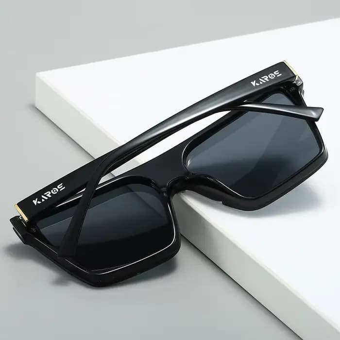 Lunettes de soleil vintage à grande monture carrée pour homme et femme
