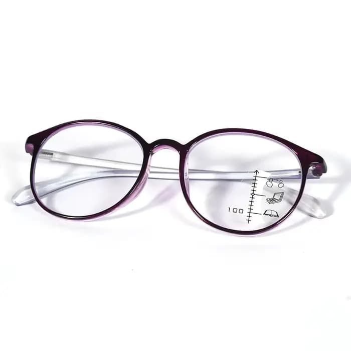 Lunettes de lecture progressives à monture noire pour femmes