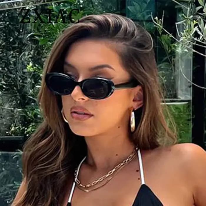 Lunettes de soleil ovales rétro pour femmes et hommes