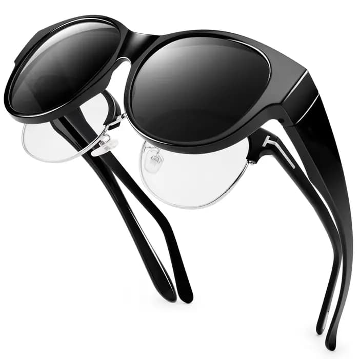 Lunettes de soleil polarisées adaptées aux lunettes