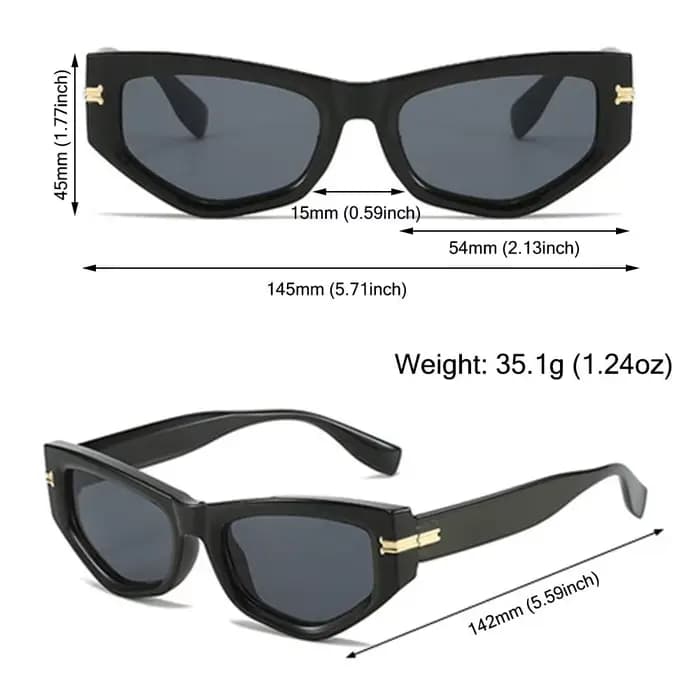 Lunettes de soleil œil de chat vintage pour femmes