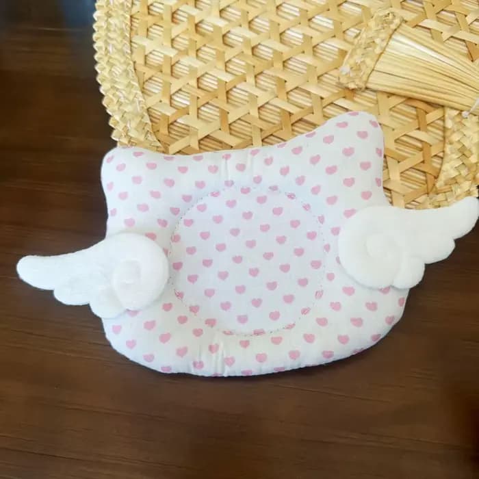 Sous-verre en coton coréen motif chat de dessin animé mignon à pois rétro, avec ailes d'ange, support de rangement pour bijoux et dessous de tasse à café