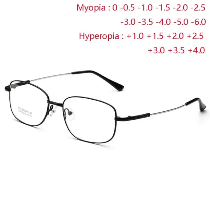 Lunettes myopes carrées anti-rayons bleus pour hommes