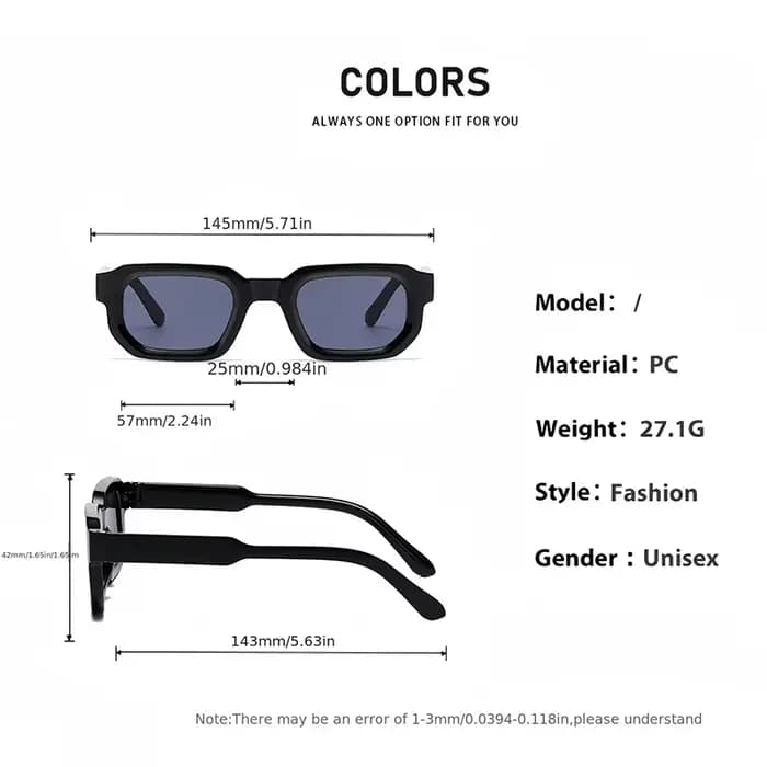 Lunettes de soleil vintage à monture rectangulaire pour femmes