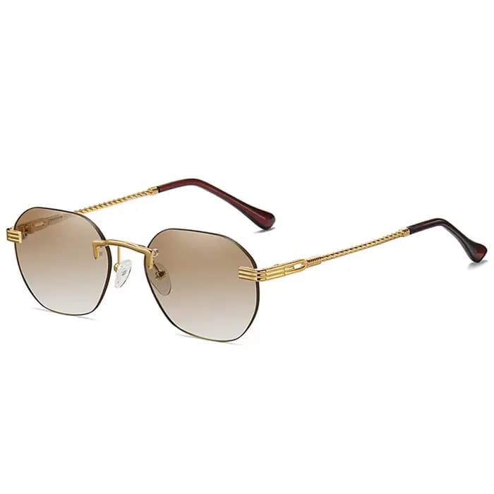 Lunettes de soleil rondes rétro en métal pour hommes et femmes