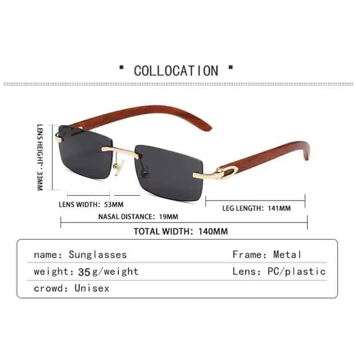 Lunettes de soleil à monture en bois
