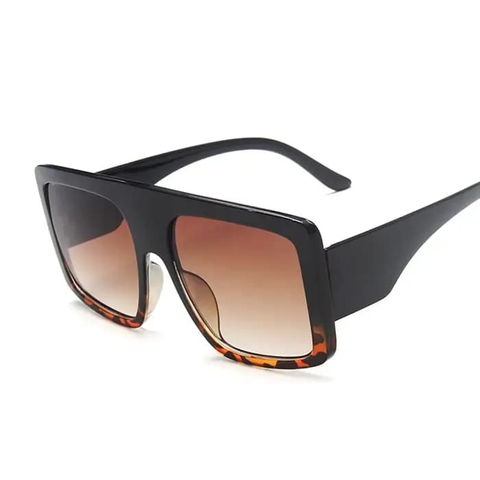 Lunettes de Soleil Carrées Roses à Grande Monture pour Femme, Marque de Luxe de Styliste, Vintage, Dégradé