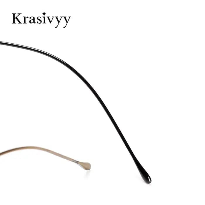 Krasivyy Vintage rond sans monture lunettes hommes titane optique myopie Prescription