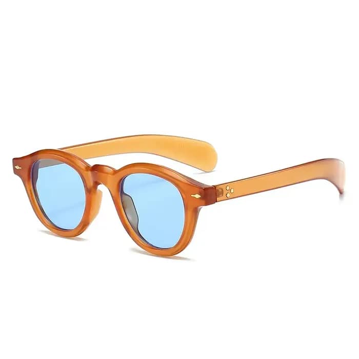 Lunettes de soleil ovales imprimées léopard