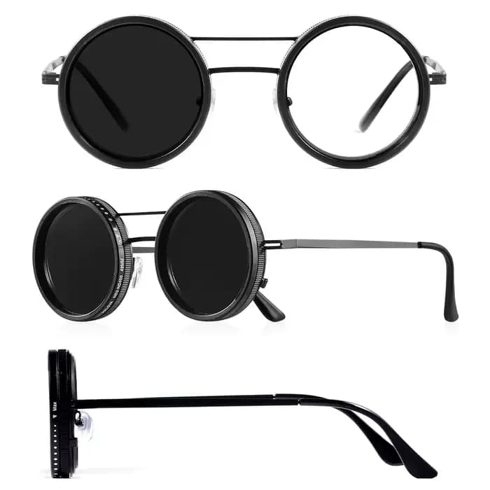 CRIXALIS ND9 vitesse réglable gradation lunettes de soleil hommes femmes Punk cadre rond
