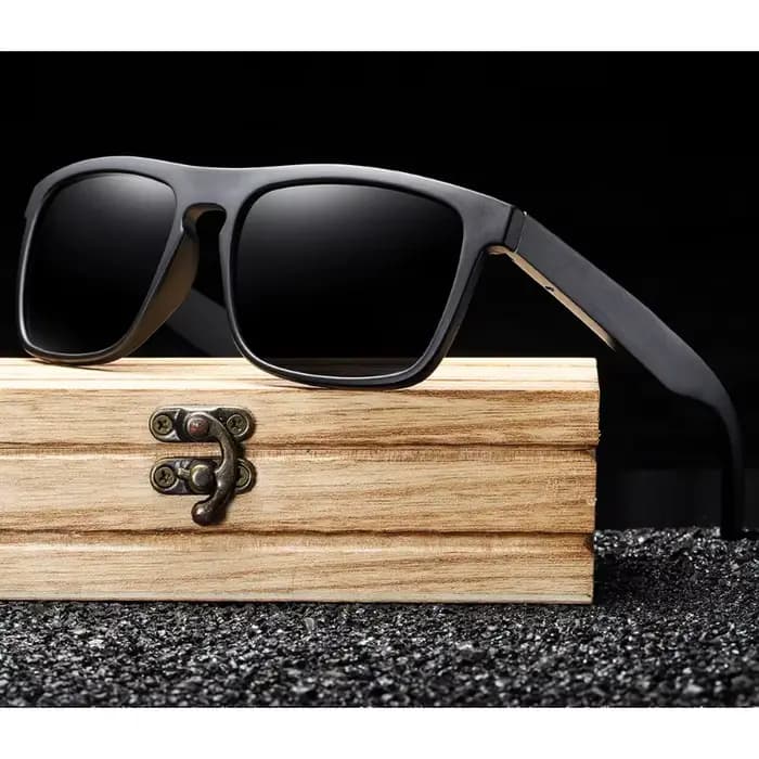 Nouvelles Lunettes de Soleil Classiques en Bois pour Hommes