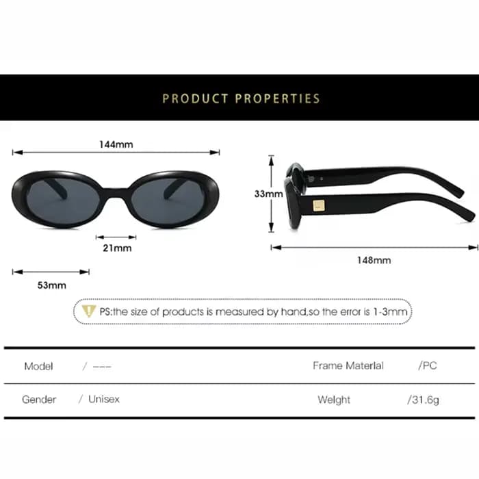 OULYLAN NOUVELLES lunettes de soleil petit cadre ovale classique rétro