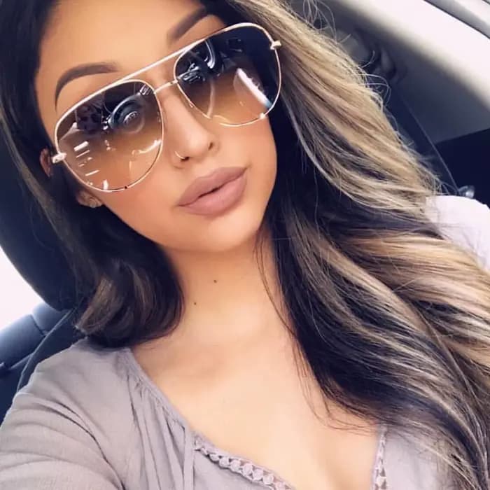 Lunettes de soleil Vintage en alliage d'or des années 90 pour femmes