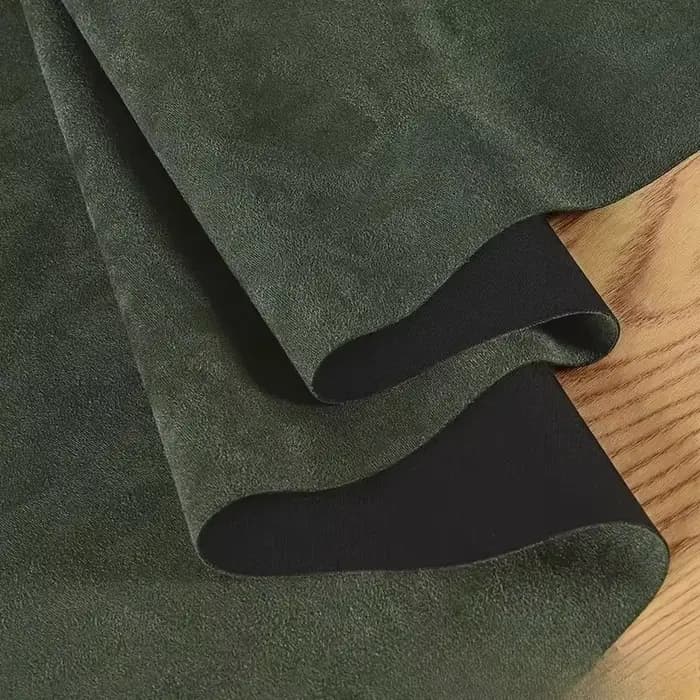 Tissu de couche d'air en daim vert, un mètre d'épaisseur, tissus d'ameublement en velours doux et extensible brossé, matériel de décoration pour meubles de luxe