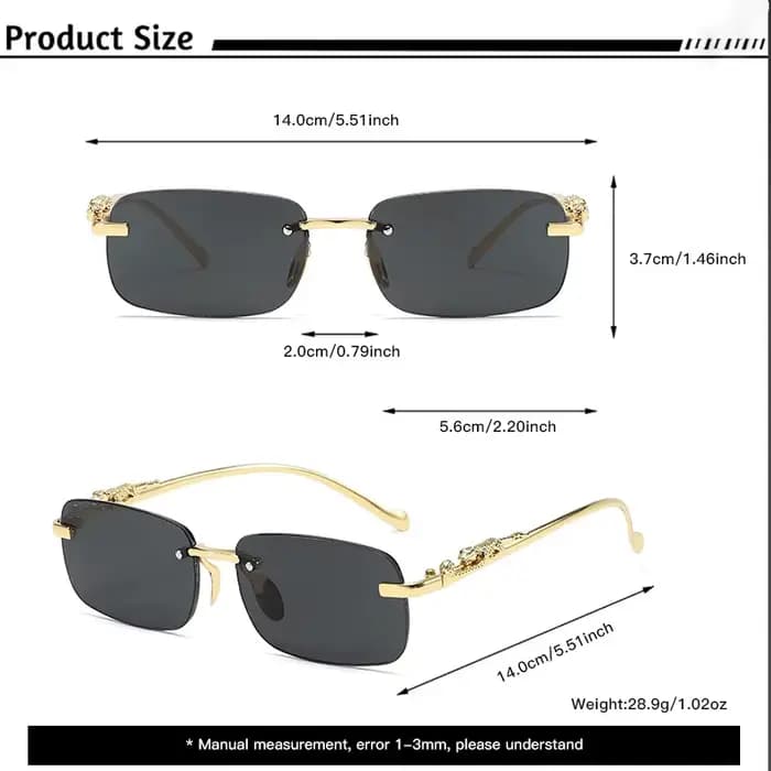 Lunettes de soleil sans monture ovales