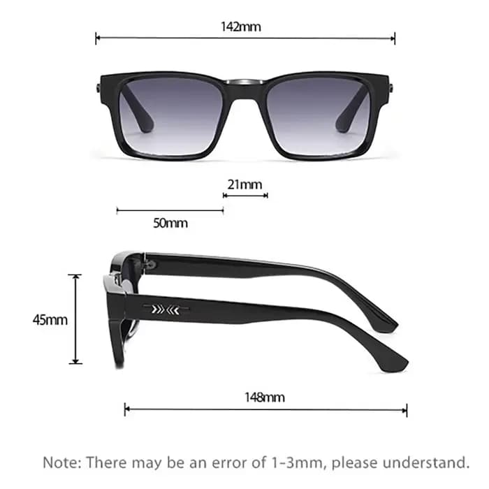 Une paire de lunettes tendance à monture rectangulaire avec branches élégantes