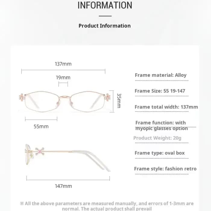 Nouvelles montures de lunettes en titane à monture étroite pour femmes