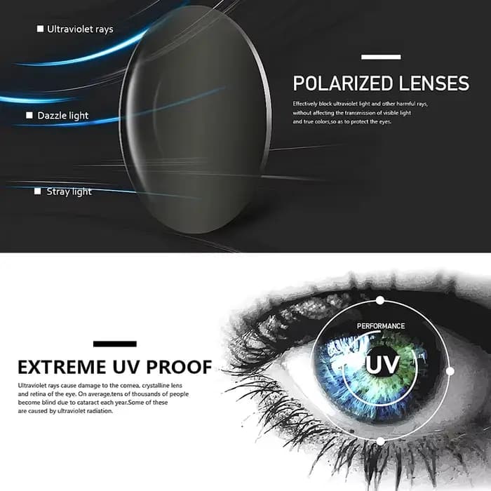 Prévention Jcorde I-Lunettes de soleil polarisées en métal pour homme et femme